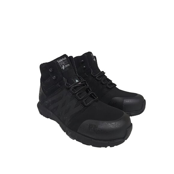 Timberland PRO Men\'s A297S Radius CTCP Mid Athletic Work Boots Black Size 9.5W